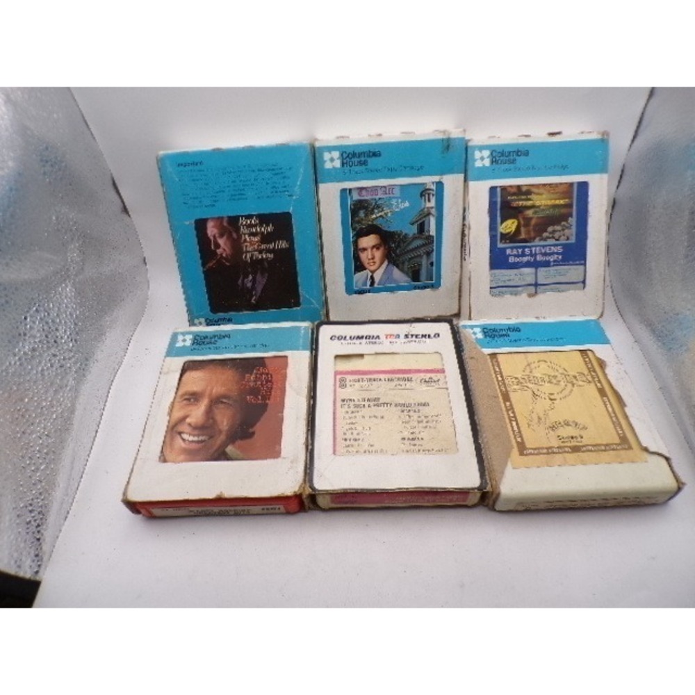 Vintage 8-Track Tape Lot‎ of 6 Elvis Presley Marty Robbins Jefferson Airplane